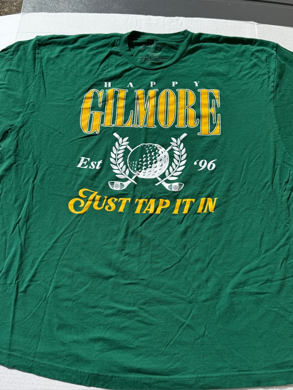Happy Gilmore 3XL. Pre-owned. Green shirt